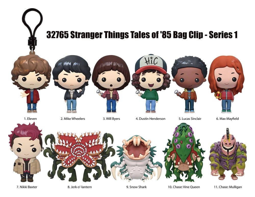 Stranger Things Tales of '85 3D PVC Bag Clips Series 1 Display (24)