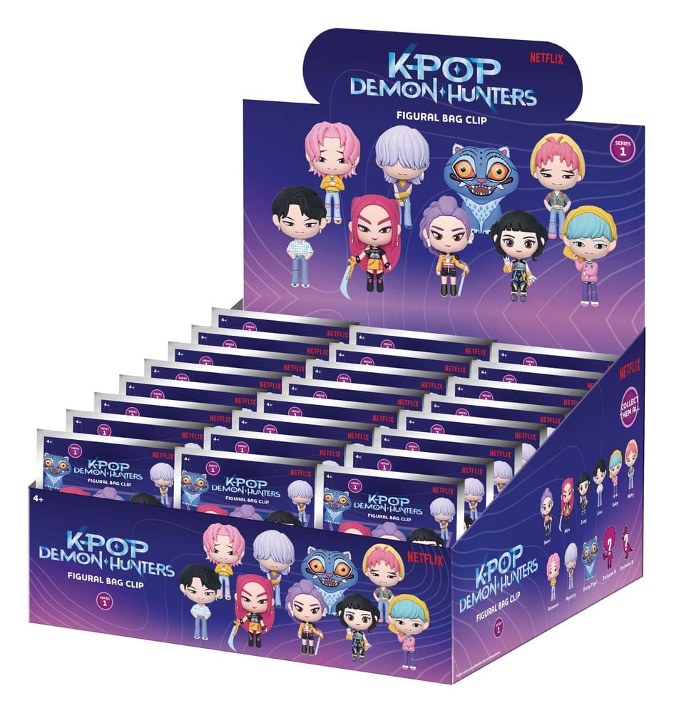 K-Pop Demon Hunter 3D Foam Bag Clips Series 1 Display (24)