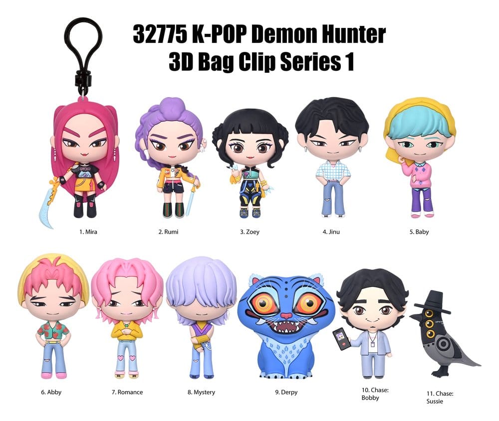 K-Pop Demon Hunter 3D Foam Bag Clips Series 1 Display (24)