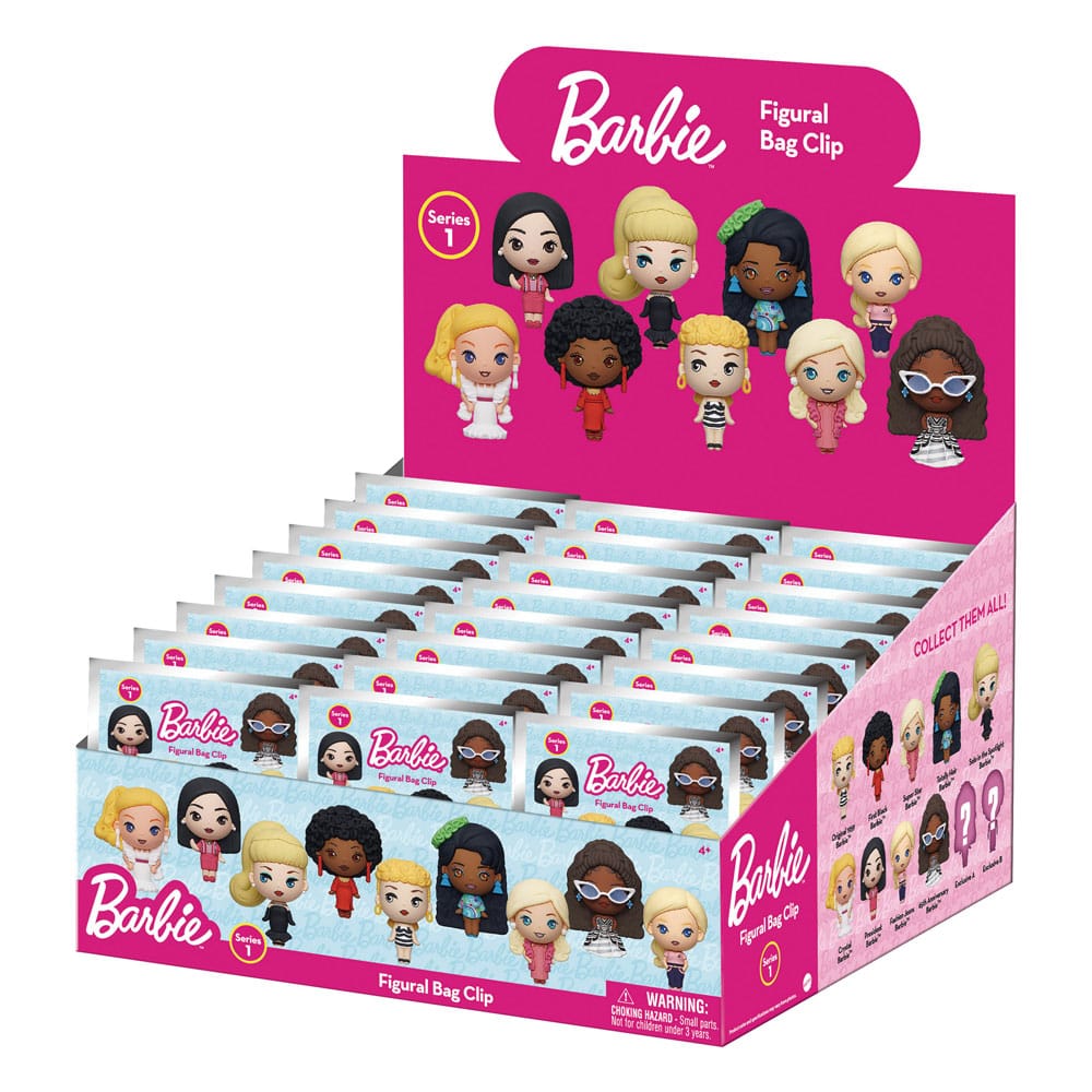 Barbie 3D PVC Bag Clips Series 1 Display (24)