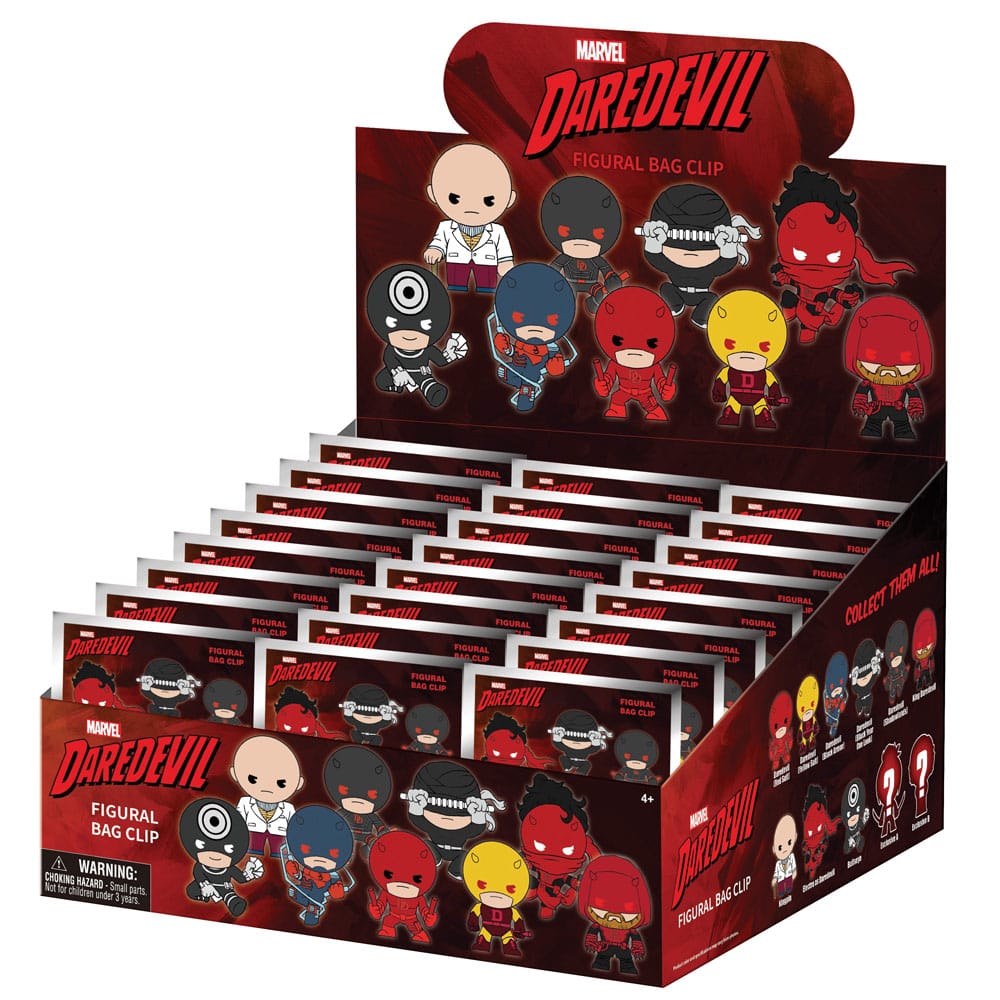 Daredevil 3D PVC Bag Clips Classic Display (24)