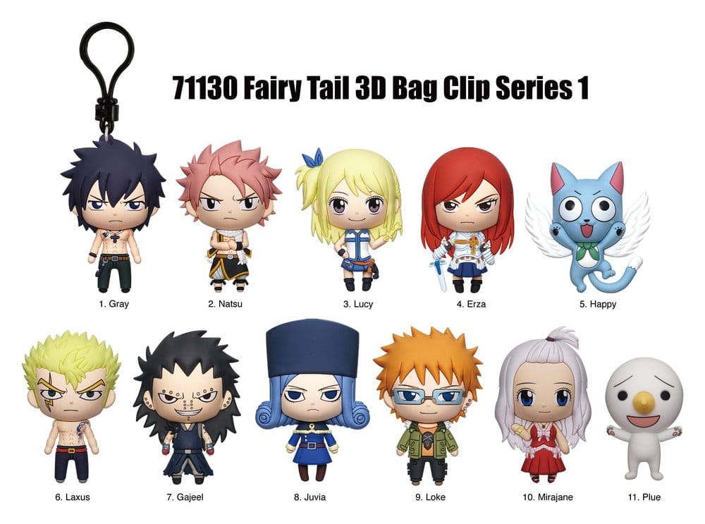 Fairy Tail 3D Foam Bag Clips Serie 1 Display (24)