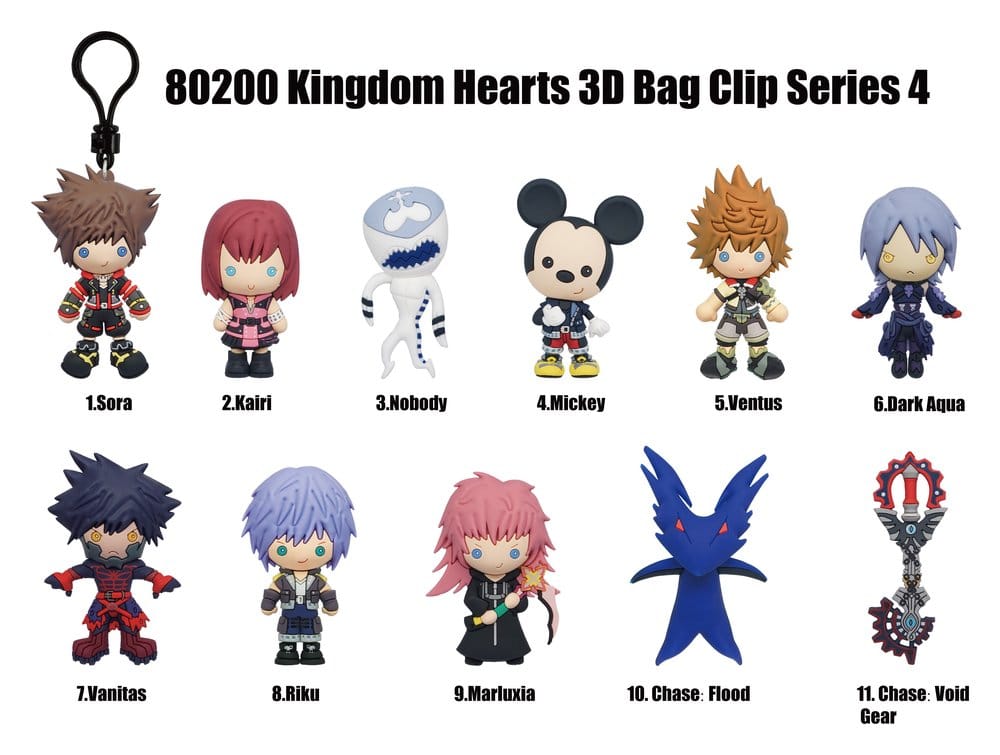 Kingdom Hearts 3D PVC Bag Clips Series 4 Display (24)