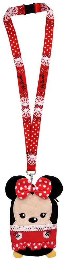 Disney Deluxe Lanyard with Card Holder Minnie Mouse Ver. Red