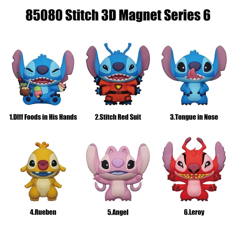 Lilo & Stitch Magnets blind pack Stitch Series 6 Display (12)