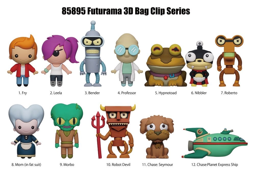 Futurama 3D Foam Bag Clips Series 1 Display (24)