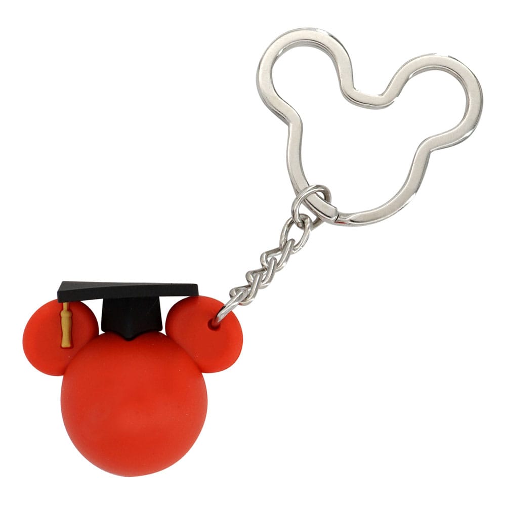 Disney Ball Keychain Mickey Graduation Red