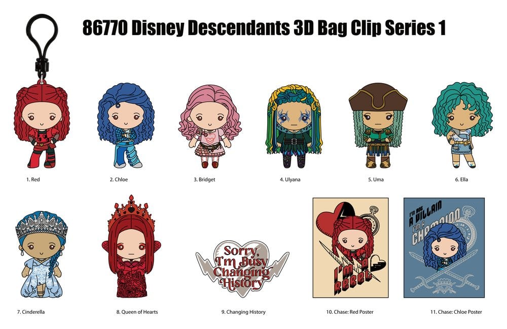 Descendants 3D Foam Bag Clips Series 1 Display (24)