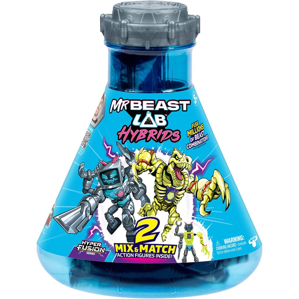 Mr. Beast Lab Hybrids Series 2 Mini Figure 2-Pack Lab-Bot vs Gid Skeleton 11 cm
