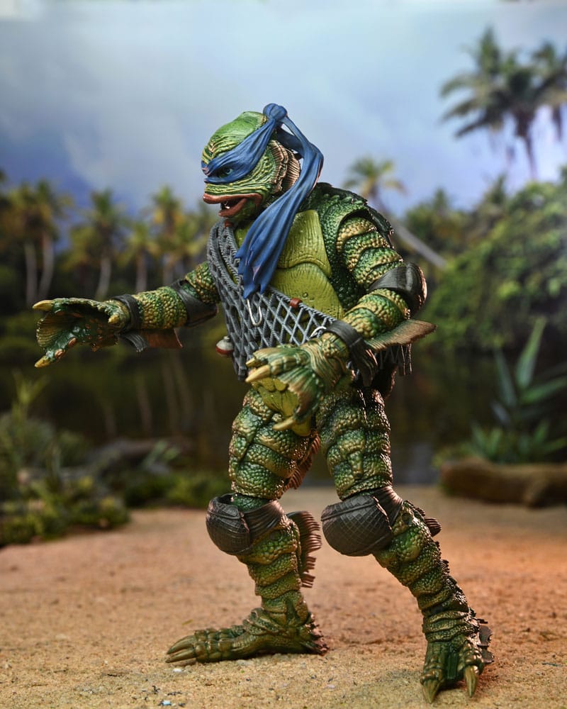 Universal Monsters x Teenage Mutant Ninja Turtles Scale Action Figure Leonardo as the Creature 18 cm