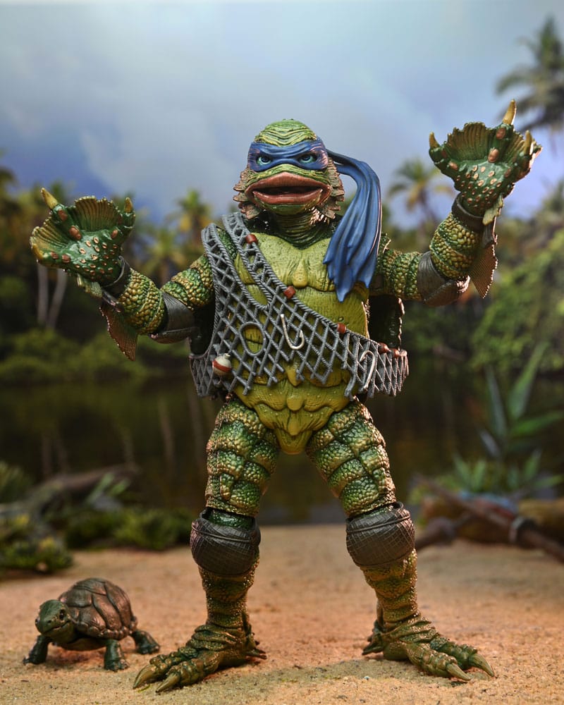 Universal Monsters x Teenage Mutant Ninja Turtles Scale Action Figure Leonardo as the Creature 18 cm
