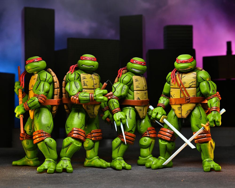 Teenage Mutant Ninja Turtles (Mirage Comics) Action Figures 4-Pack Leonardo, Raphael, Michelangelo, &amp; Donatello 18 cm