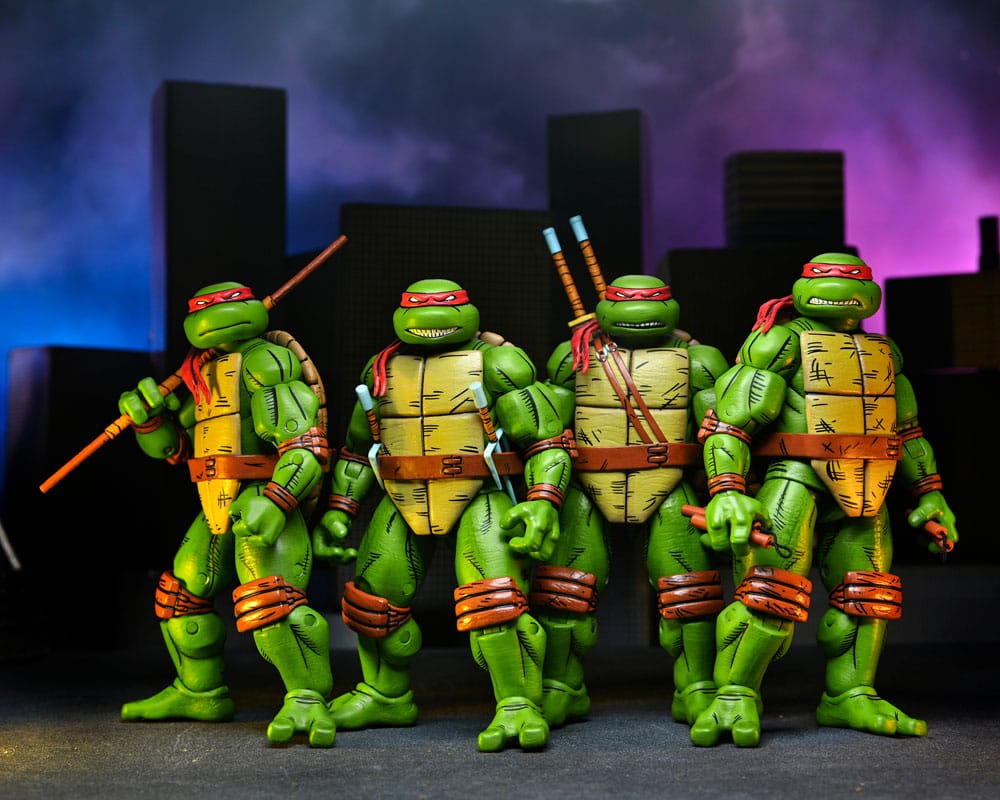 Teenage Mutant Ninja Turtles (Mirage Comics) Action Figures 4-Pack Leonardo, Raphael, Michelangelo, &amp; Donatello 18 cm
