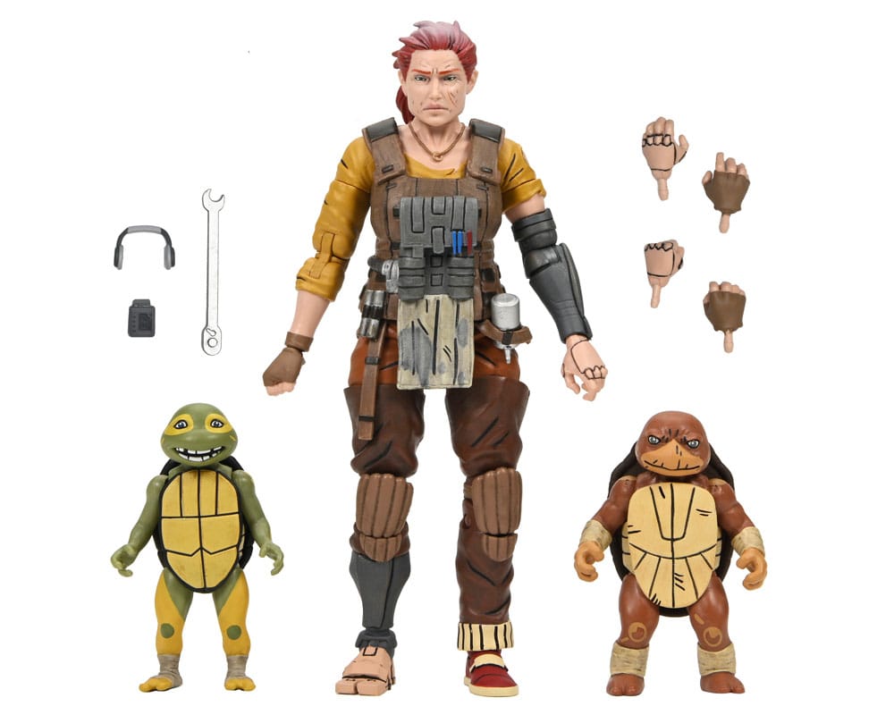 Teenage Mutant Ninja Turtles (The Last Ronin The Lost Years) Action Figure Grammy April with Baby Yi & Moja 18 cm