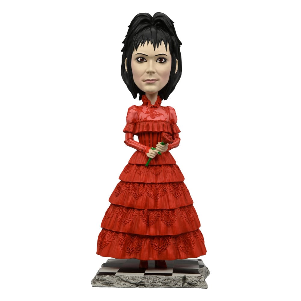 Beetlejuice Beetlejuice Head Knocker Bobble-Head Lydia Wedding 20 cm