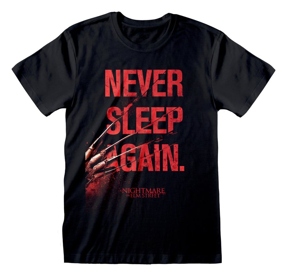 Nightmare on Elm Street T-Shirt Never Sleep Again Black Size XXL