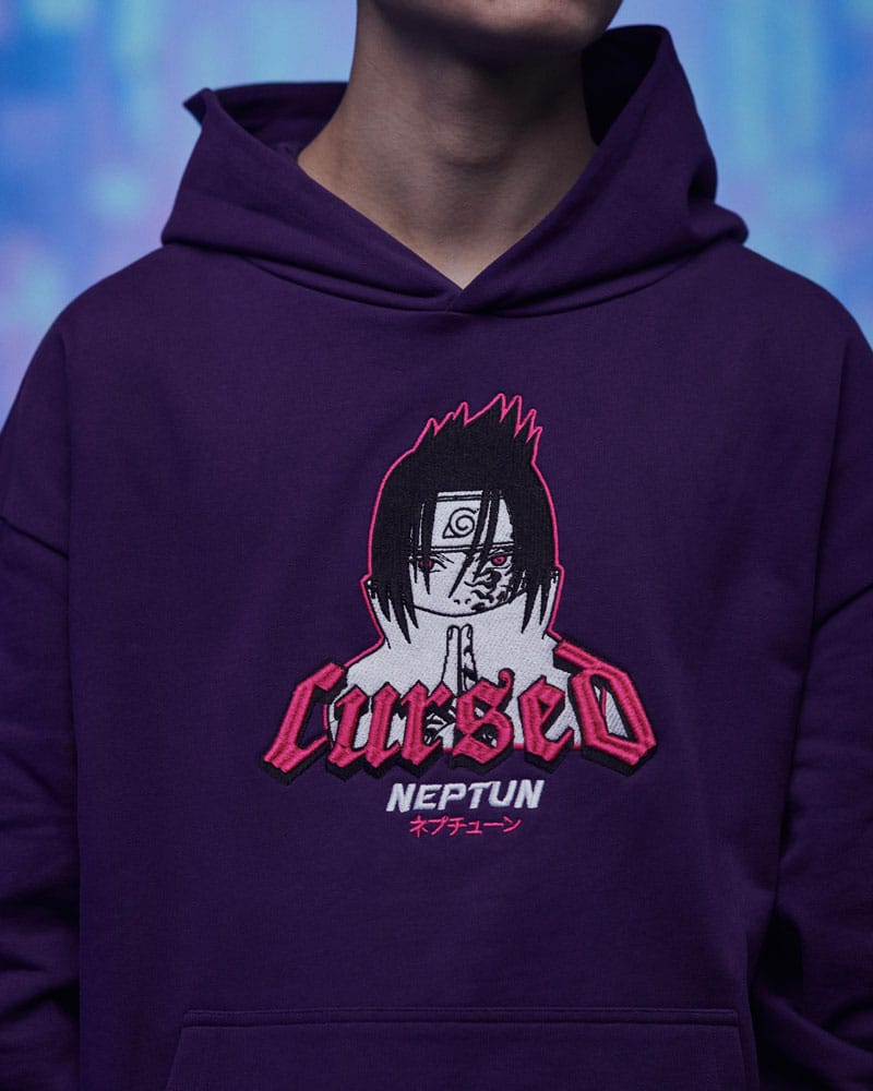 Naruto Shippuden Hooded Sweater Graphic Beige Size XL