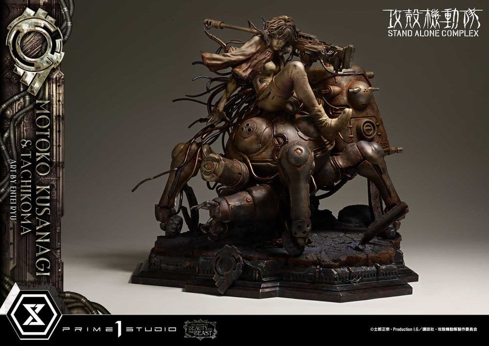 Ghost in the Shell Stand Alone Complex The Legend of Beauty and the Beast Statue 1/4 Motoko Kusanagi & Tachikoma Art by Entei Ryu Bonus Version 53 cm