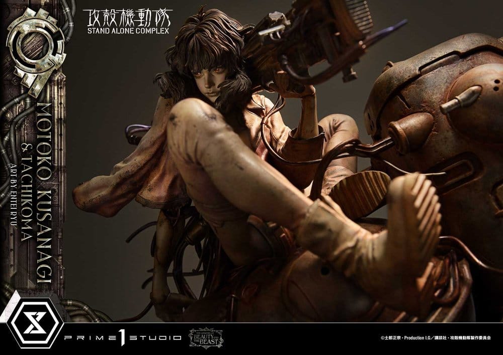Ghost in the Shell Stand Alone Complex The Legend of Beauty and the Beast Statue 1/4 Motoko Kusanagi & Tachikoma Art by Entei Ryu Bonus Version 53 cm