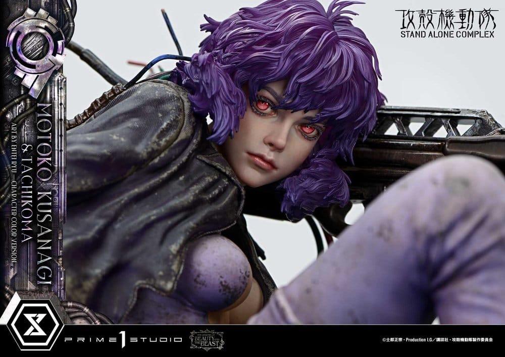 Ghost in the Shell Stand Alone Complex The Legend of Beauty and the Beast Statue 1/4 Motoko Kusanagi & Tachikoma Character color Art by Entei Ryu Bonus Version 53 cm