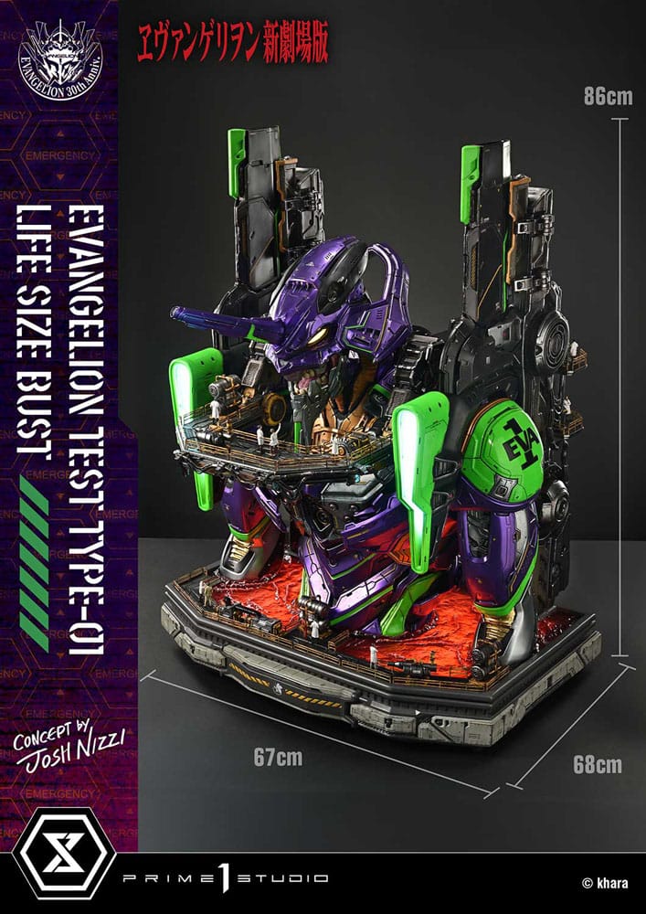 Neon Genesis Evangelion Life Size Bust 1/1 Test Type-01 (Concept by Josh Nizzi) 86 cm