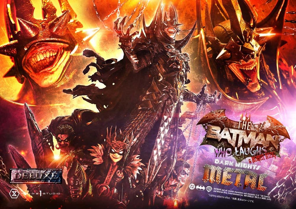 DC Comics Museum Masterline Statue 1/3 Dark Nights: Death Metal The Batman Who Laughs & Robin King Deluxe Version 85 cm