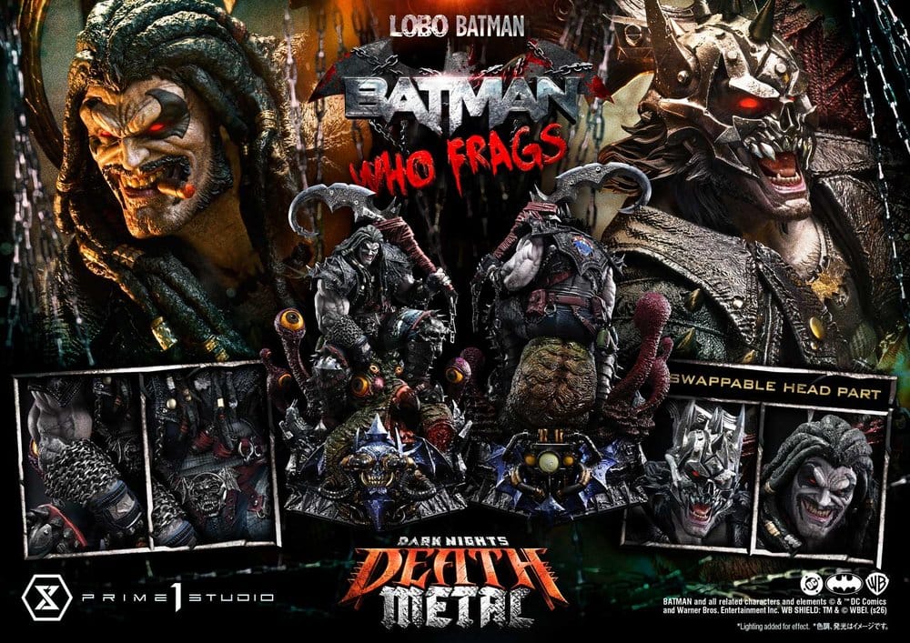 Dark Nights: Death Metal Museum Masterline Statue 1/3 Lobo Batman: Batman Who Frags 81 cm