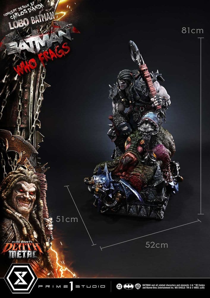 Dark Nights: Death Metal Museum Masterline Statue 1/3 Lobo Batman: Batman Who Frags Deluxe Bonus Version 81 cm
