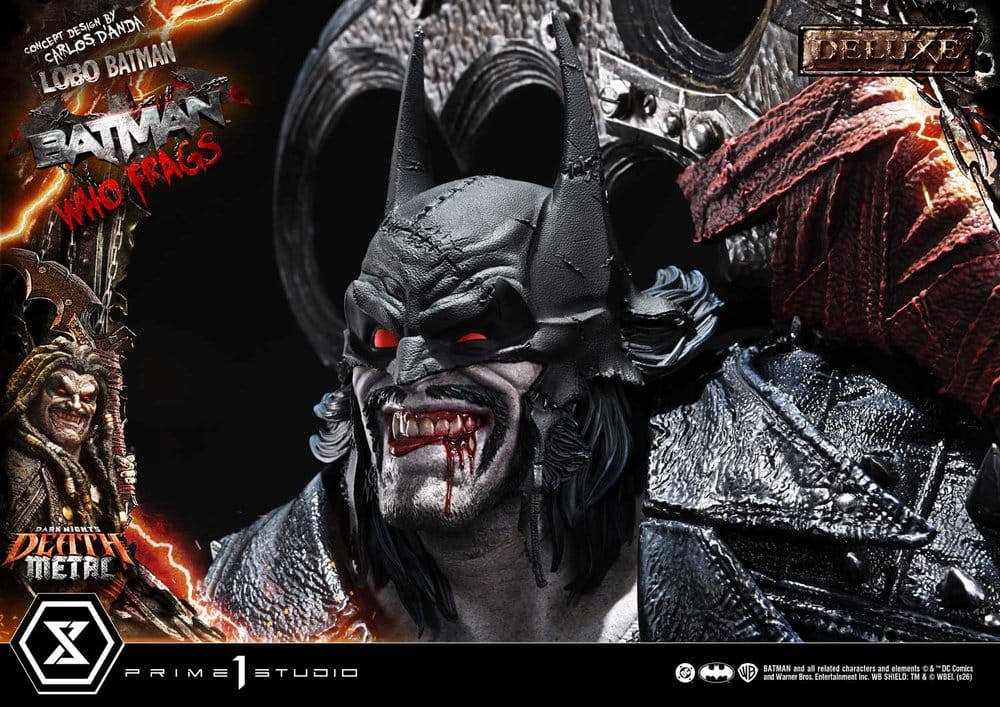 Dark Nights: Death Metal Museum Masterline Statue 1/3 Lobo Batman: Batman Who Frags Deluxe Bonus Version 81 cm