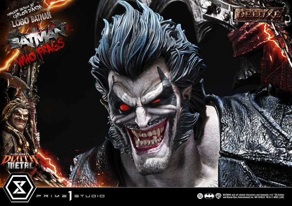 Dark Nights: Death Metal Museum Masterline Statue 1/3 Lobo Batman: Batman Who Frags Deluxe Bonus Version 81 cm