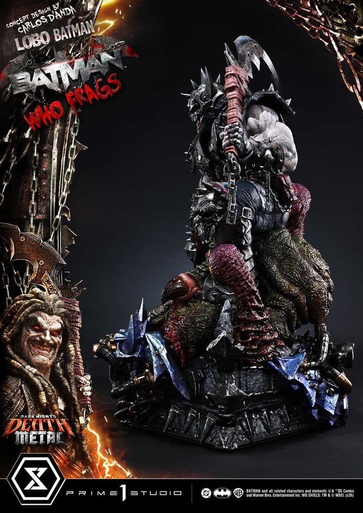 Dark Nights: Death Metal Museum Masterline Statue 1/3 Lobo Batman: Batman Who Frags Deluxe Bonus Version 81 cm
