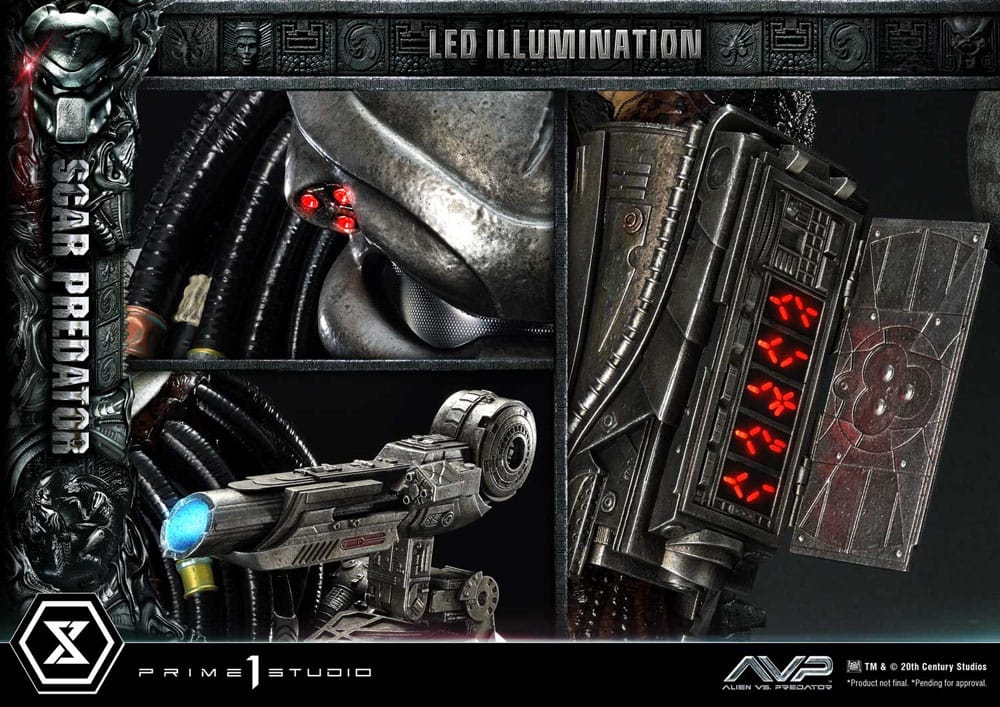 The Alien Vs. Predator Museum Masterline Series Statue 1/3 Scar Predator 93 cm