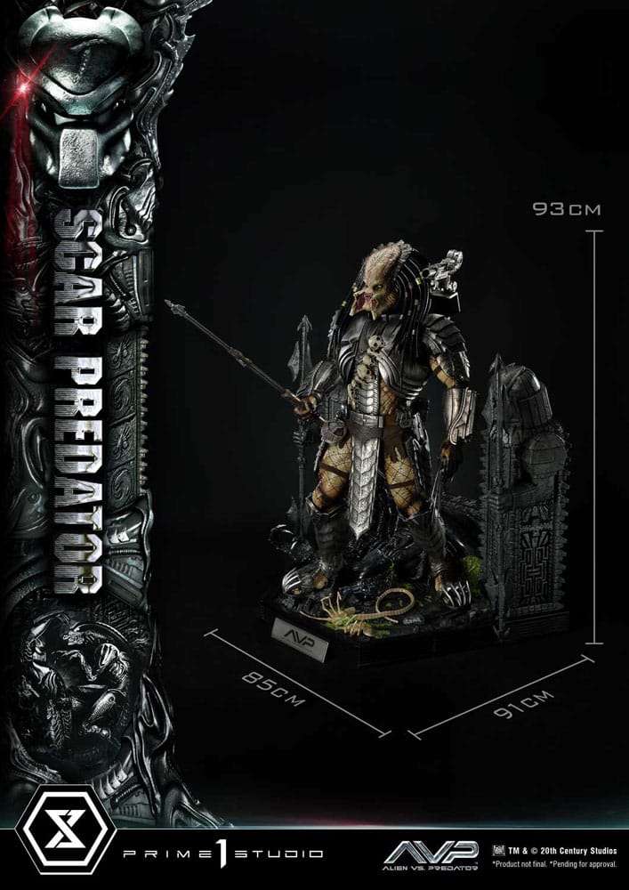 The Alien Vs. Predator Museum Masterline Series Statue 1/3 Scar Predator 93 cm