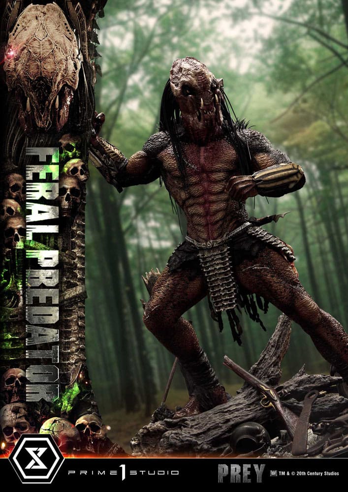 Prey (Movie) Museum Masterline Series Statue 1/3 Feral Predator 89 cm