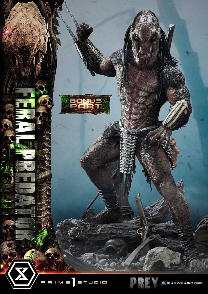 Prey (Movie) Museum Masterline Series Statue 1/3 Feral Predator Deluxe Bonus Version 89 cm