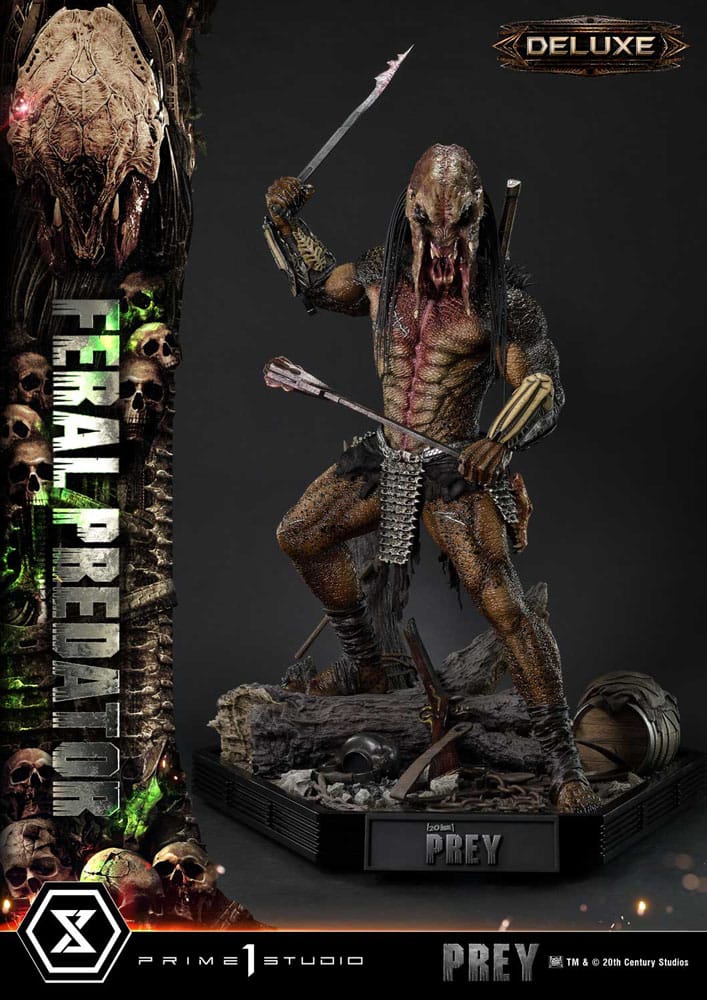 Prey (Movie) Museum Masterline Series Statue 1/3 Feral Predator Deluxe Bonus Version 89 cm