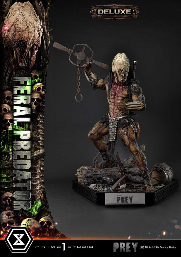 Prey (Movie) Museum Masterline Series Statue 1/3 Feral Predator Deluxe Bonus Version 89 cm