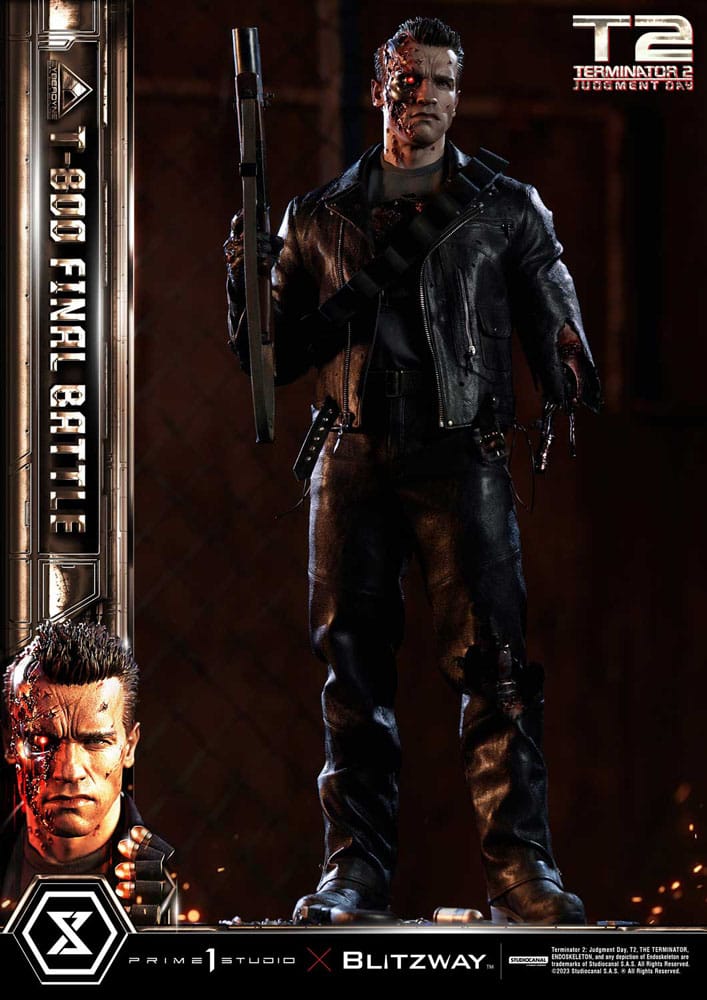 Terminator 2 Museum Masterline Series Statue 1/3 T-800 Final Battle Regular Version 75 cm
