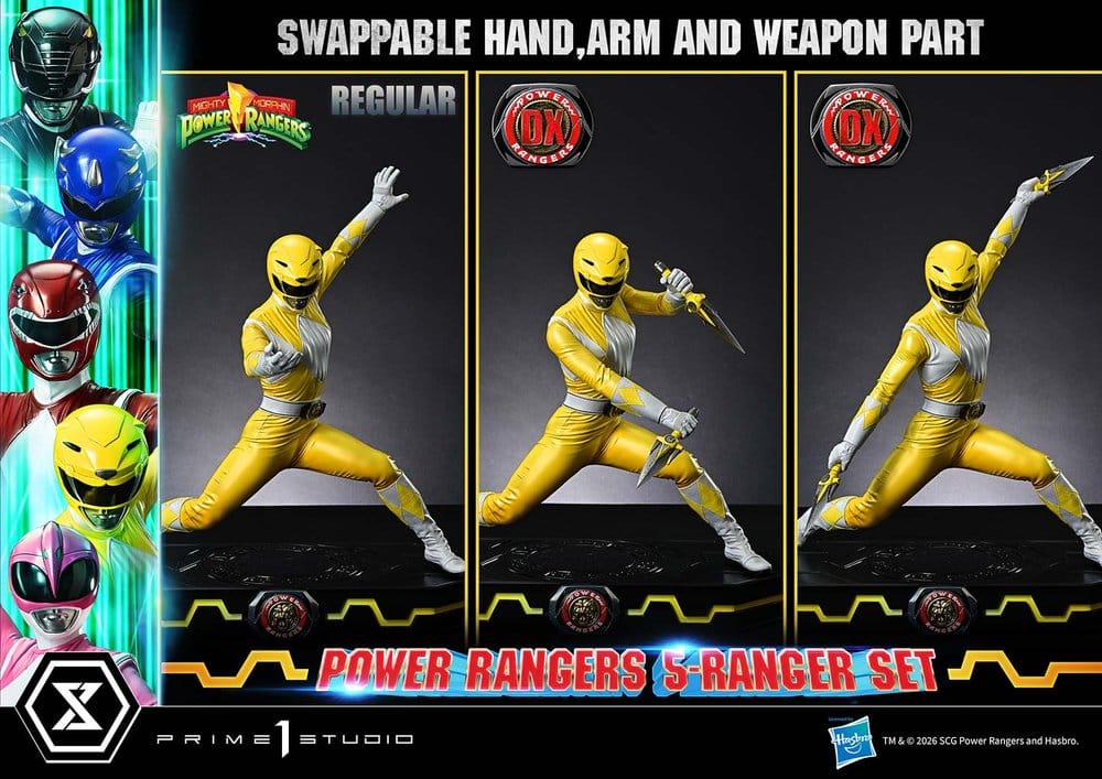 Mighty Morphin Power Rangers Premium Masterline Set of 5 Statues 1/4 Deluxe Version 62 cm