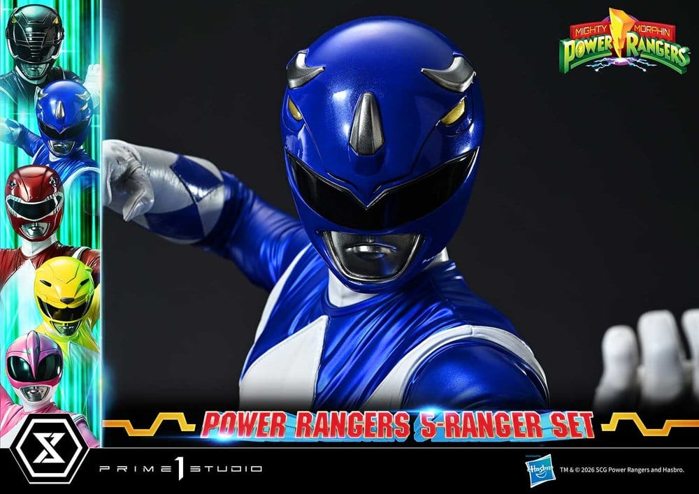 Mighty Morphin Power Rangers Premium Masterline Set of 5 Statues 1/4 Deluxe Version 62 cm