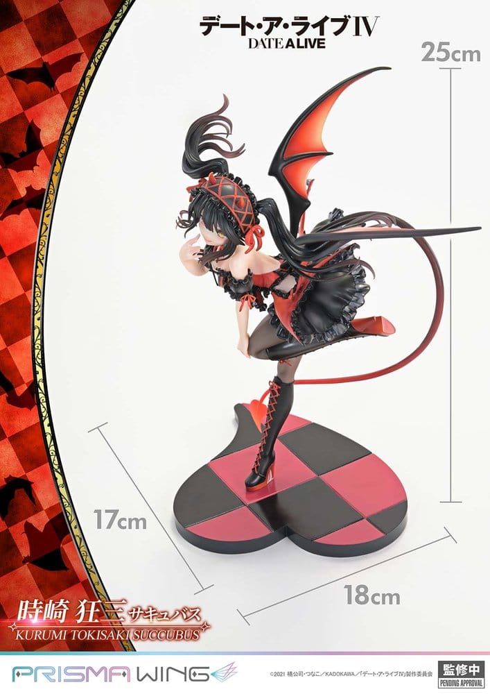 Date A Live Prisma Wing PVC Statue 1/7 Kurumi Tokisaki succubus 25 cm