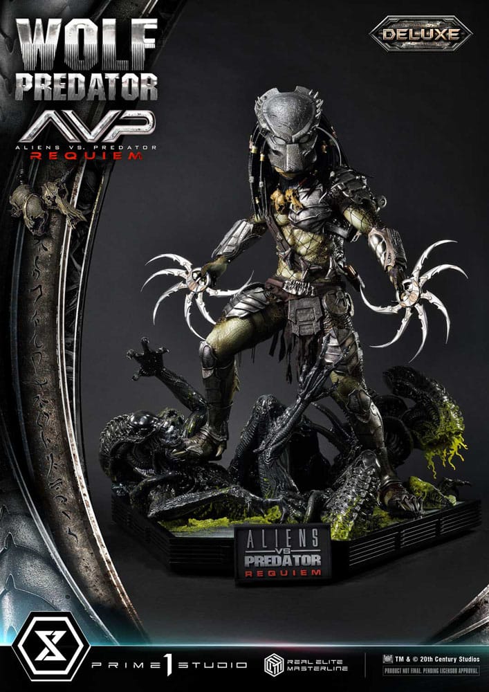 Alien vs. Predator Real Elite Masterline Series Statue 1/3 Requiem Wolf Predator Deluxe Ver. 95 cm