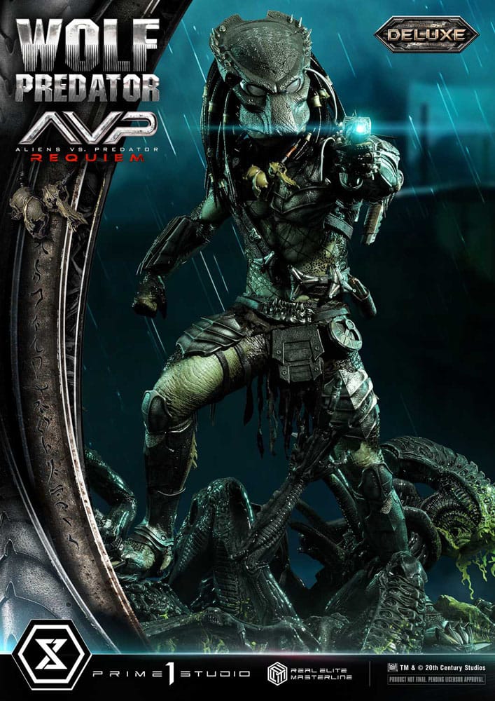 Alien vs. Predator Real Elite Masterline Series Statue 1/3 Requiem Wolf Predator Deluxe Bonus Ver. 95 cm
