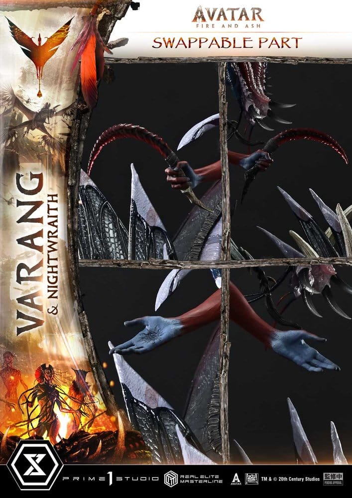 Avatar: Fire and Ash (Film) Real Elite Masterline Series Statue 1/4 Varang & Nightwraith Avatar Legacy Collection Bonus Version 96 cm