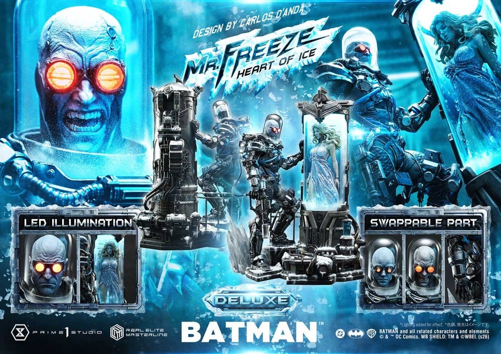 DC Comics Real Elite Masterline Series Statue 1/3 Batman (Comics) Mr. Freeze Heart of Ice (Design by Carlos D'Anda) Deluxe Version 82 cm
