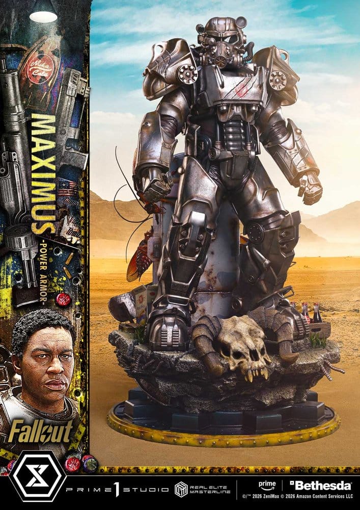 Fallout Real Elite Masterline Statue 1/4 Maximus Power Armor DX Bonus Version 67 cm