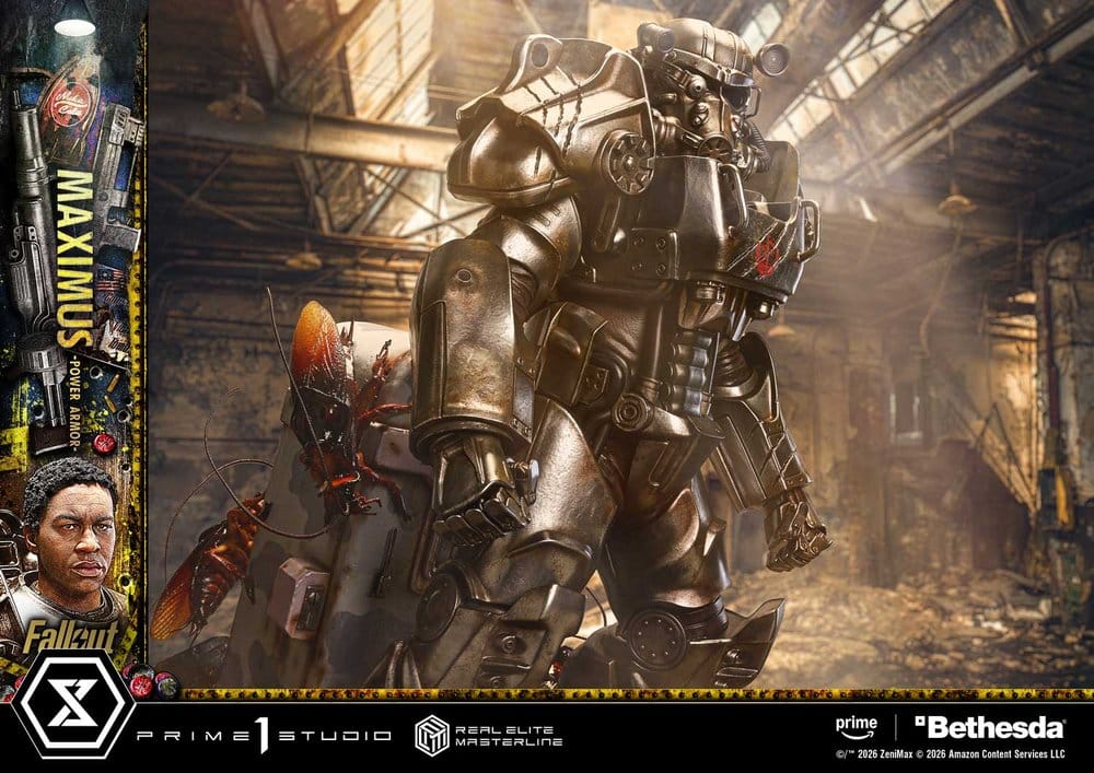 Fallout Real Elite Masterline Statue 1/4 Maximus Power Armor DX Bonus Version 67 cm