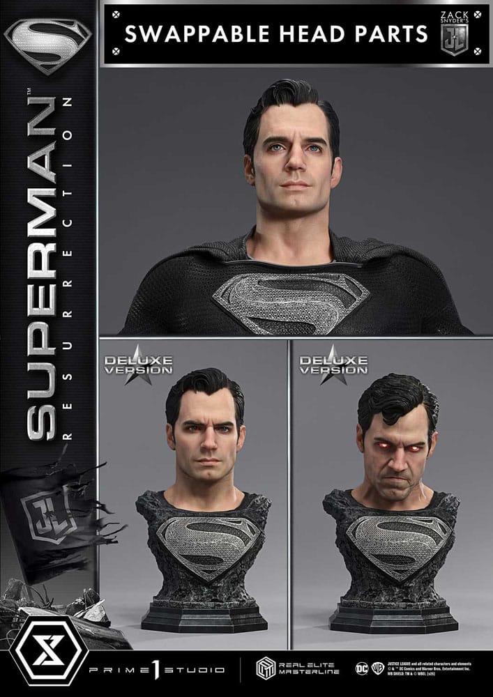 Zack Snyder's Justice League Real Elite Masterline Series Statue 1/3 Superman Resurrection Deluxe Bonus Ver. 95 cm