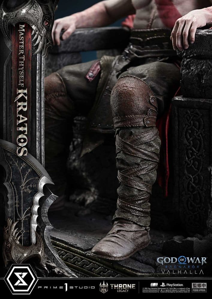 Throne Legacy God of War Series Statue 1/3 Ragnarok Master Thyself Kratos 67 cm