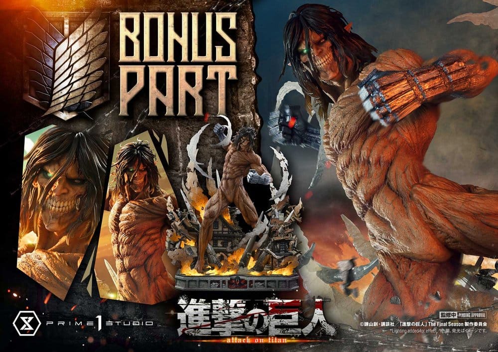 Attack on Titan (TV animation) Ultimate Diorama Masterline Statue Eren Yeager Attack Titan Bonus Version 81 cm
